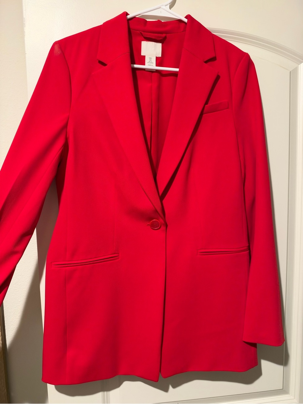 H&M Bright Red Single-Button Blazer